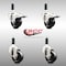 Service Caster 3 Inch 316SS Soft Rubber Swivel 7/8 Inch Stem Caster Lock Brake SCC, 2PK SCC-SS316TTLEX20S314-SRS-2-S-2-78 - alternate 4